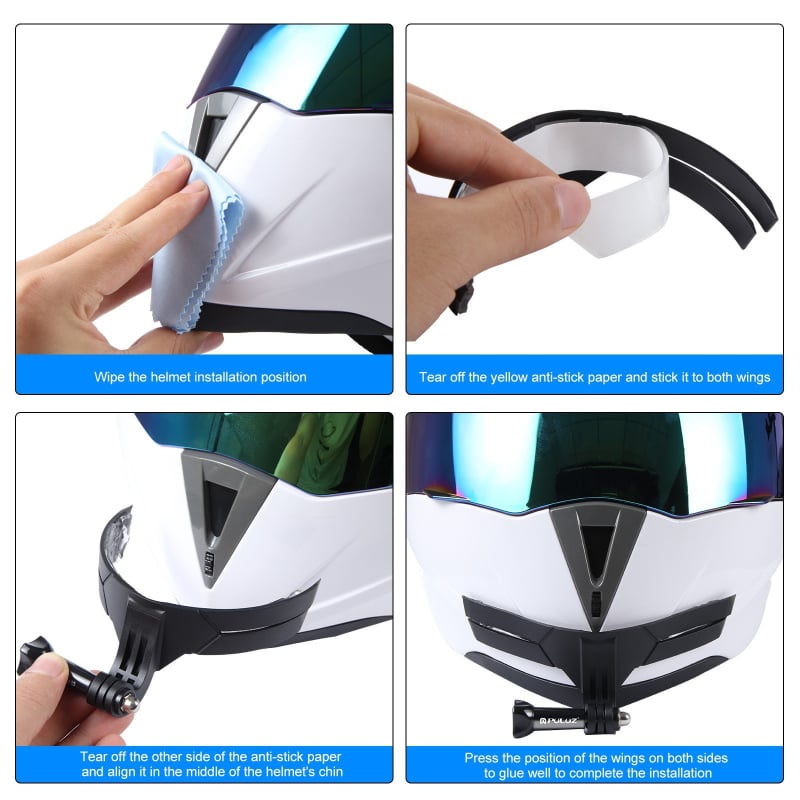 Chin mount za GoPro kacigu, kompatibilan s GoPro stilom nosača za kacige s punim licem i akcijskim kamerama, ABS+PA, model Pu847b, Puluz