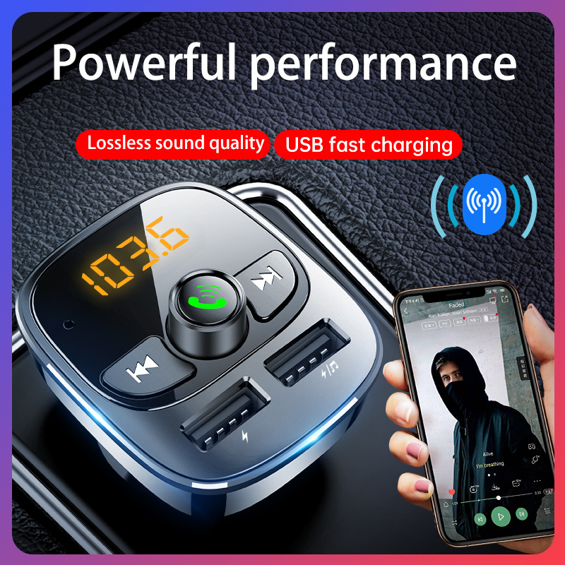 Automobilski Bluetooth FM transmiter s MP3 playerom, hands-free pozivi, USB brzo punjenje, FM podešavanje, napajanje 12-24V