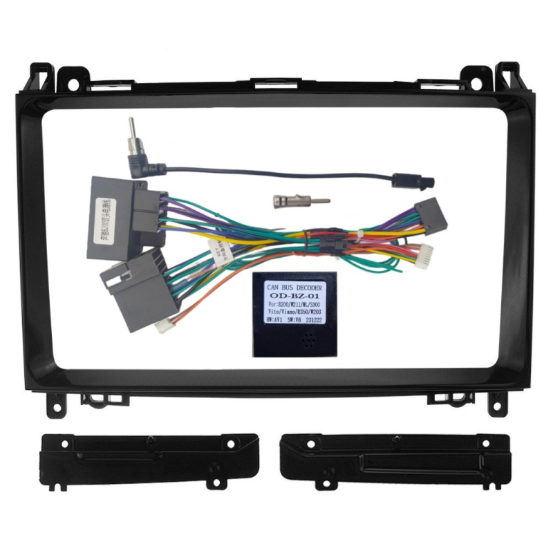 Mercedes-Benz B200, Vito, Viano és Vivo központi navigációs kerete – ABS+PC, Yufa, 2008-2017