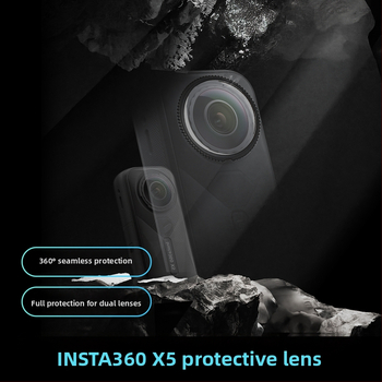 Insta360 X5/X4/X3 Shadow Stone ochranný kryt objektívu, kalené sklo, optické PC, model ISX4-BHJ-BL, prispôsobiteľné logo
