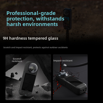 Insta360 X5/X4/X3 Shadow Stone ochranný kryt objektívu, kalené sklo, optické PC, model ISX4-BHJ-BL, prispôsobiteľné logo