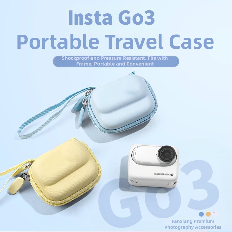Taška na ukladanie Insta360 GO3/GO3S – EVA ochranný obal, vodotesný, kompaktný, rozmery 61.3 × 16.0 × 10.9 mm