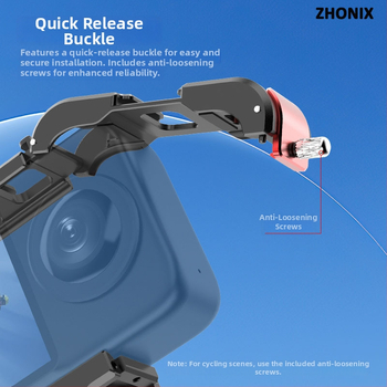 Ochranný rám z hliníkovej zliatiny pre DJI Osmo 360 panoramatickú akčnú kameru s magnetickými kontaktmi na nabíjanie