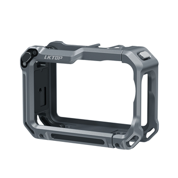 Ramă de protecție din aliaj de aluminiu pentru Osmo Action 6, design cușcă de iepure cu deschidere dublă, model AC-001, include: o cușcă de iepure