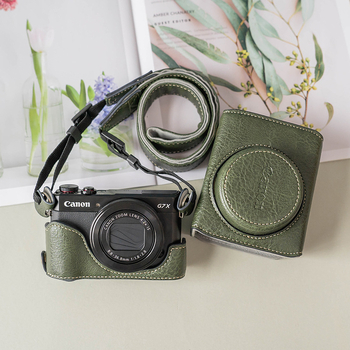 Torba za fotoaparat Canon G7X3/G7X2 — PU koža, ramenska torba