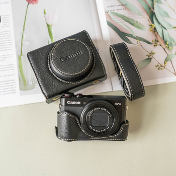 Torba za fotoaparat Canon G7X3/G7X2 — PU koža, ramenska torba