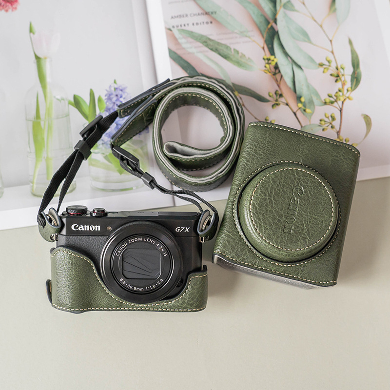 Torba za fotoaparat Canon G7X3/G7X2 — PU koža, ramenska torba