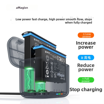 Cutie de încărcare Insta360 X4 cu încărcător dublu și depozitare baterii, ABS