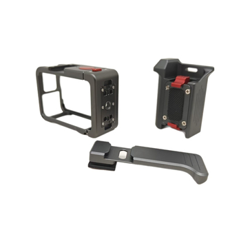 Cage pentru cameră pentru DJI Action 6 cu eliberare rapidă, set din aliaj de aluminiu ultra-ușor pentru fotografie stradală