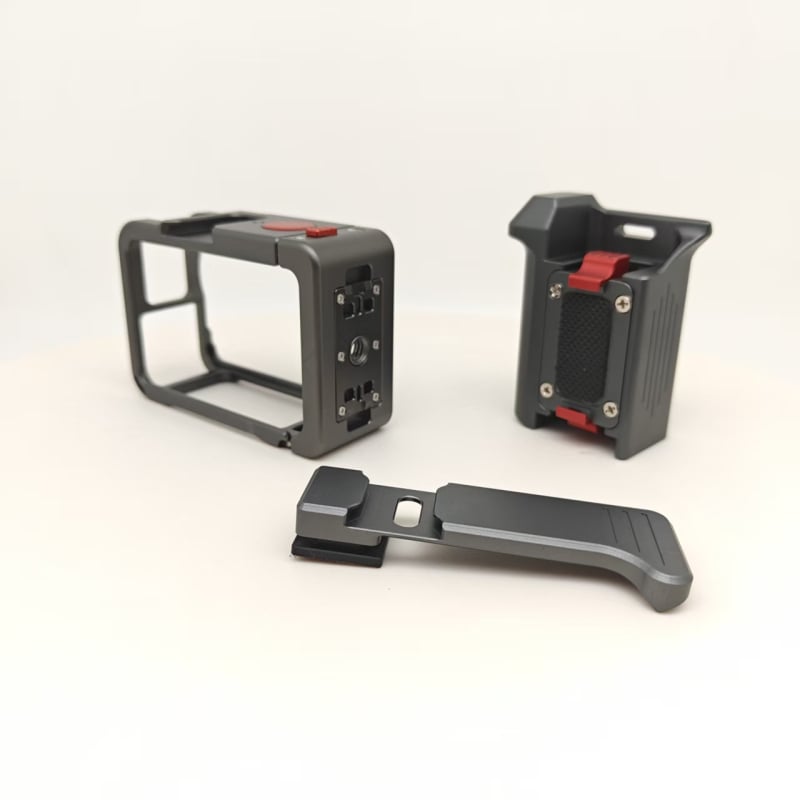 Cage pentru cameră pentru DJI Action 6 cu eliberare rapidă, set din aliaj de aluminiu ultra-ușor pentru fotografie stradală