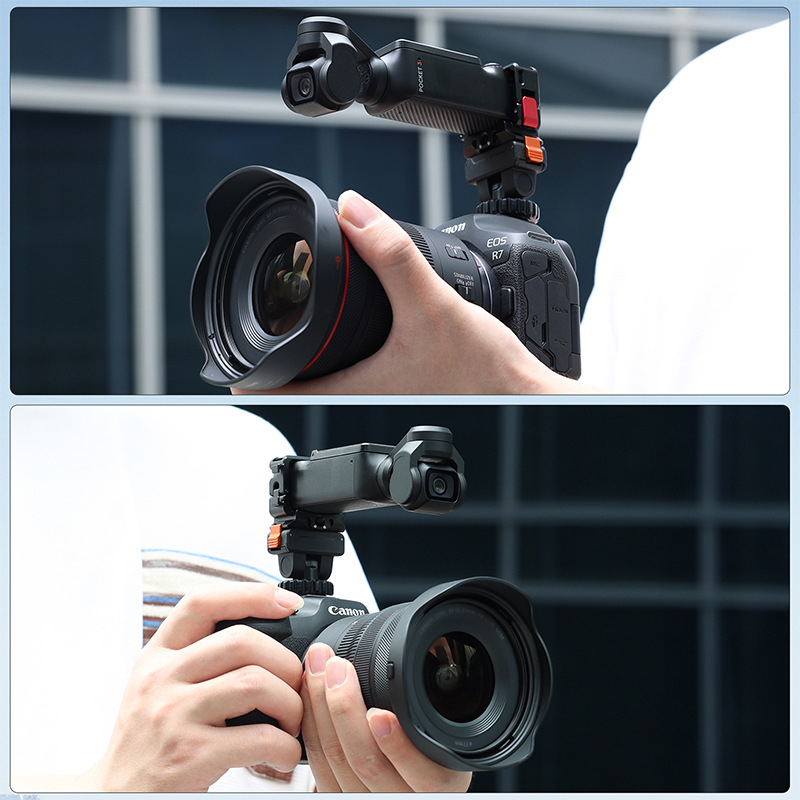 AC-36 Bază gimbal cu eliberare magnetică rapidă pentru DJI Action 3/4/5 Pro; material: plastic + aliaj de aluminiu; compatibil cu Action 5/4/3; include bază de gimbal cu eliberare rapidă din plastic și cutie; imprimare logo suportată.