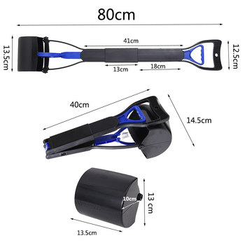 Sklopivi prikupljač izmeta za kućne ljubimce s dugim drškom, plastični, paket 20 kom