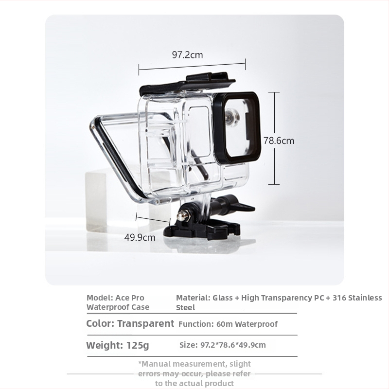 Vodotesný kryt pre Shadow Stone ACE PRO1/2 akčnú kameru; plast; model A-ISAP-WC; adaptér filtra; na vonkajšie použitie