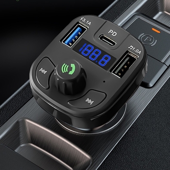 F17 Auto Bluetooth MP3 player s FM odašiljačem, dvostruki USB PD auto punjač, 12-24V