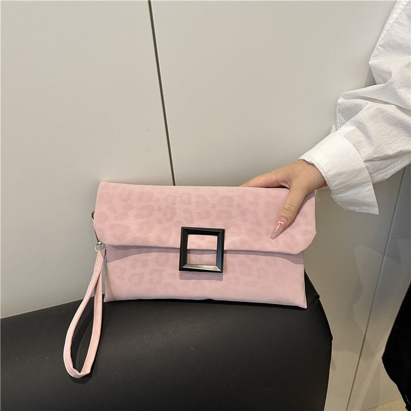 Envelope-stilusú clutch, PU anyag, városi egyszerűség, horizontális négyzetes forma, nylon bélés