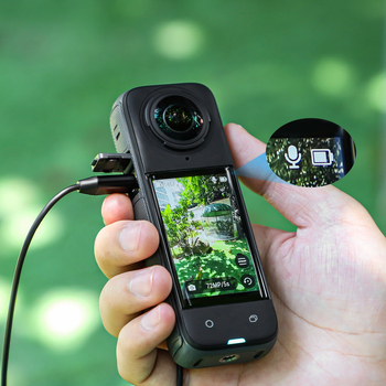 MC490 Microfon Lavalier pentru camerele Insta360 Action, conector Type-C, material compozit, compatibil cu Ace/Pro2/X4/X2/X3/OA 5Pro/4/3/2/POCKET