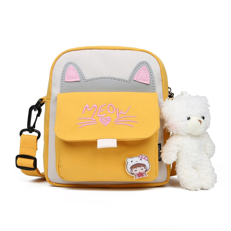 Najlon crossbody torbica kvadratnog silueta, zatvarač, vertikalni kvadrat, uzorak životinja