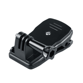 Clip pentru rucsac pentru camere de acțiune, reglaj 360°, conector AEE, construcție ABS+PC, șuruburi incluse, compatibil universal
