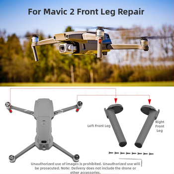 Brdrc Kryt predného ramena trojnožky pre Mavic 2 Pro/Zoom, Plast, Kód produktu Ewb8080_1, Balenie: 1 predná noha