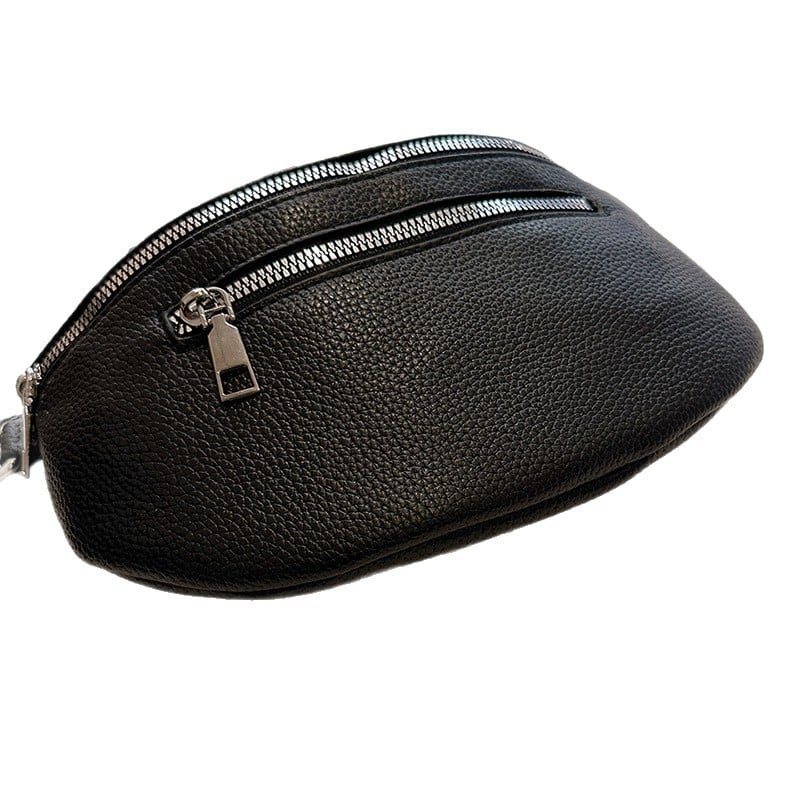 Geantă de damă crossbody din PU piele, închidere cu fermoar, căptușeală poliester, buzunar pentru telefon, finisaj moale