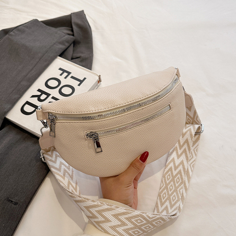 Geantă de damă crossbody din PU piele, închidere cu fermoar, căptușeală poliester, buzunar pentru telefon, finisaj moale