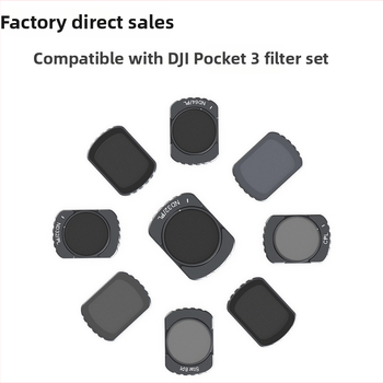 Pocket3 magnetický filter set s rámom z hliníkovej zliatiny a optickou šošovkou — obsahuje filtre ND/UV/CPL Zväčšenie/Filtr krásy, v puzdre