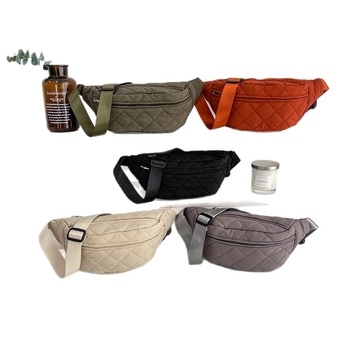 McCandolyn Nylon crossbody táska gyémántmintás quilt, cipzár nyitás és telefontok