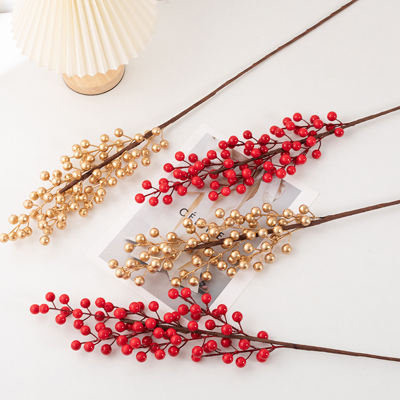 Mākslīgās koku zari ar Fortune augļiem kāzu un Ziemassvētku dekorācijām (Zīmols: Shunxi; Materiāls: 134280; Meistarība: Styling; Veids: Fortune fruit)