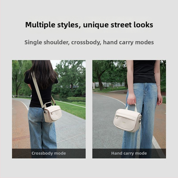 Kameros krepšys su kryžminiu dirželiu, PU medžiaga, rankinės stiliaus, suderinamas su Canon R50, Sony ZV-E10 ir Fujifilm be veidrodžio, 2025 m. pavasario leidimas, namų saugojimui.