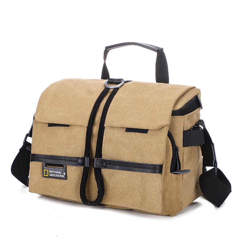 SLR torba za fotoaparat s remenom, platnena, jednobojna, poliester podstava