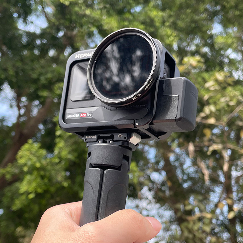 Hepail Shadow Stone Nosač filtra za Insta360 Ace Pro – aluminijski zaštitni okvir