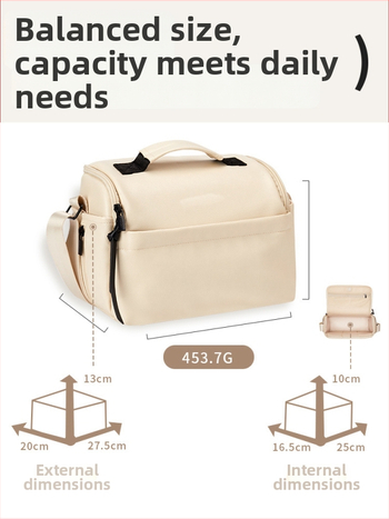 Kameros krepšys iš PU medžiagos; atsparus vandeniui; ultra lengvas; antibakterinis; atsparus dėvėjimui; crossbody stilius