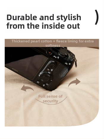 Kameros krepšys iš PU medžiagos; atsparus vandeniui; ultra lengvas; antibakterinis; atsparus dėvėjimui; crossbody stilius