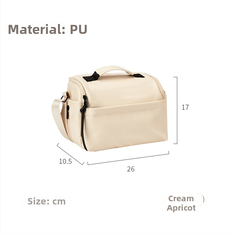 Kameros krepšys iš PU medžiagos; atsparus vandeniui; ultra lengvas; antibakterinis; atsparus dėvėjimui; crossbody stilius