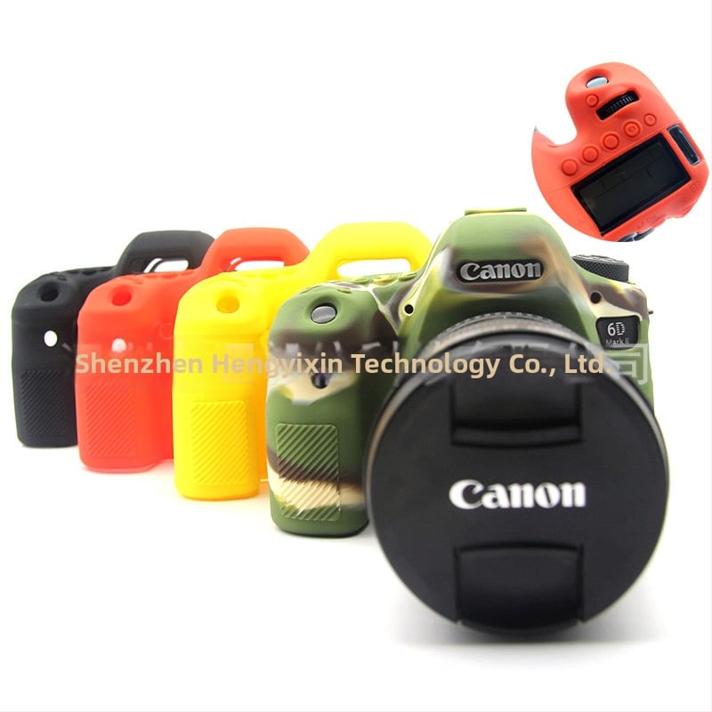 Silikónový kryt pre Canon EOS 6D Mark II DSLR, ochrana proti nárazom a opotrebeniu, OEM spracovanie
