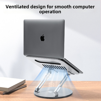 Držač za laptop s 360° rotacijom, aluminijska legura, universalna kompatibilnost, rotirajući dizajn, težina 1,347 kg