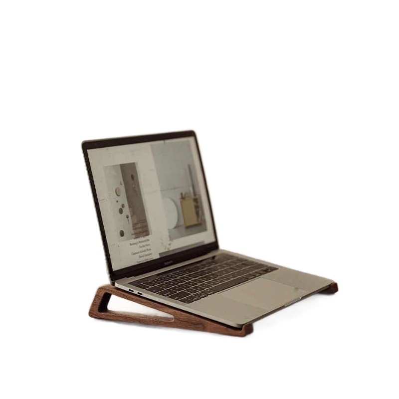 Držač za laptop od bambusa za stol – povećanje visine, prenosno, mini držač za tablet