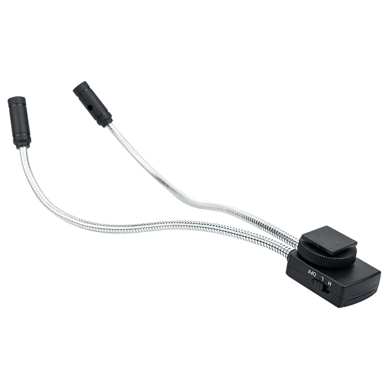 JJC lampă LED macro profesională pentru camere mirrorless, 5600K, dimabilă, reglaj intensitate, CR2025 baterie, montaj pe hot shoe