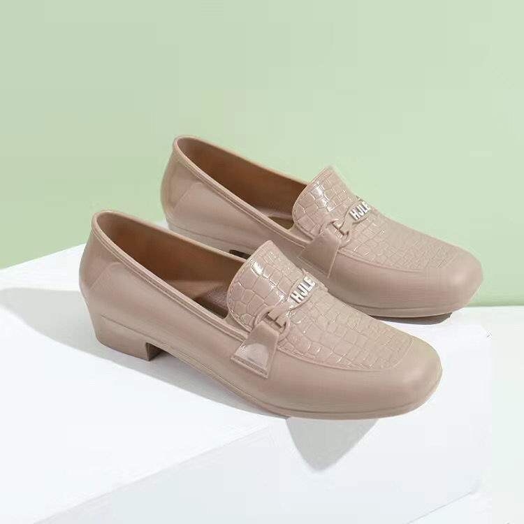 Ženske gumene čizme za kišu, niski dio, kratka cijev, srednji pet, protuklizna potplata, pogodne za kuhinju