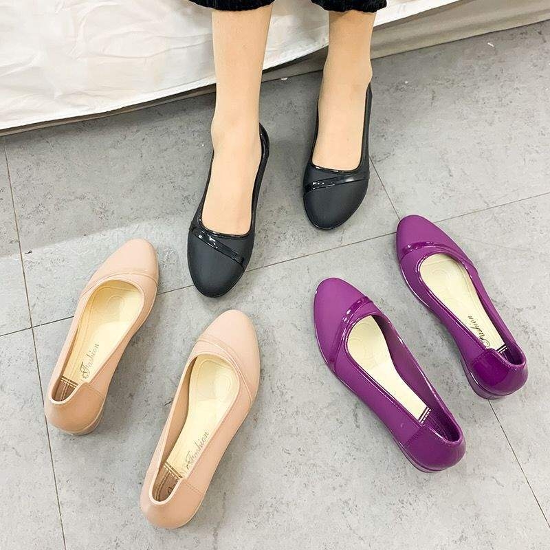 Ženske gumene čizme za kišu, niski dio, kratka cijev, srednji pet, protuklizna potplata, pogodne za kuhinju