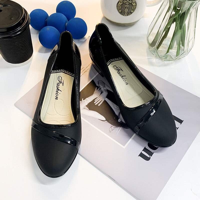 Ženske gumene čizme za kišu, niski dio, kratka cijev, srednji pet, protuklizna potplata, pogodne za kuhinju