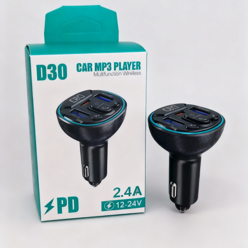 PD brzi auto punjač s MP3 Bluetooth playerom, FM transmiter, USB reprodukcija