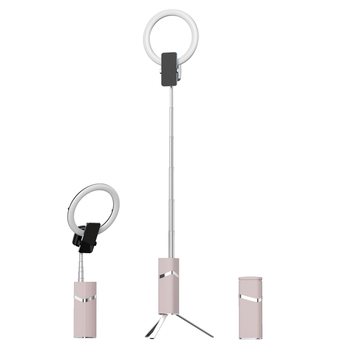 YY-1 osvetlenie pre živé vysielanie, skladací kruhový LED 10W, výška 1930 mm, základňa 270×100×75 mm, pre živé vysielanie, selfie, vnútorné/vonkajšie