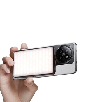 Lumină de umplere mini cu suport magnetic, iluminare portabilă pentru fotografie și live streaming, Model M120, 5W, 3.7V baterie încorporată