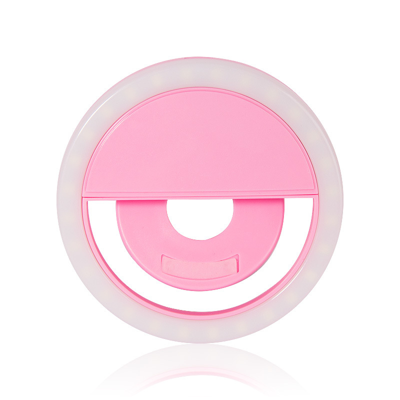 Lumină LED pentru selfie pentru telefon – design rotund, baterie încorporată, 1W, 5V, model 1-2S