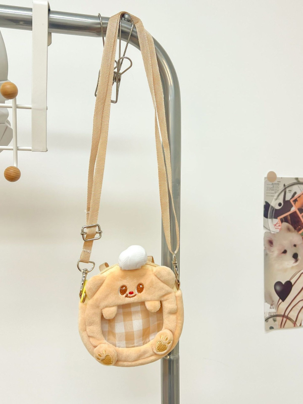 Монетник с плюшено мече – лек дизайн, подплата от найлон, за жени, ежедневна употреба