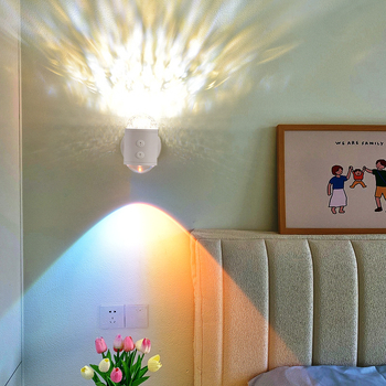 Zidna lampa s dinamičnim vodnim efektom, ambijentalno osvjetljenje — napajanje AC, zidna montaža