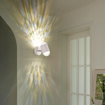 Zidna lampa s dinamičnim vodnim efektom, ambijentalno osvjetljenje — napajanje AC, zidna montaža