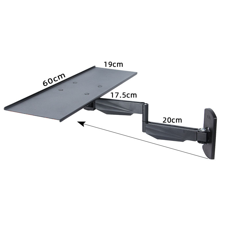 Rotirajući zidni stalak za tipkovnicu i monitor | Aluminijska legura | Model: Hx02+ duga ladica | Kompatibilno s: Hx02 paleta | Težina: 4000 g