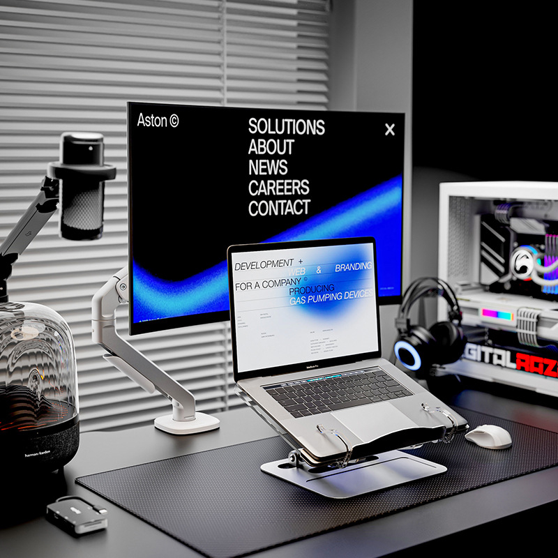 Monitorno rameno T6G, aluminijska legura, tip podizanja